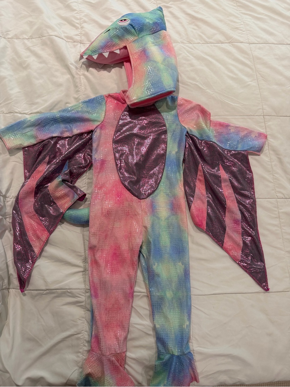 Kids Pterodactyl Costume with Sparkle Wings - Multicolor